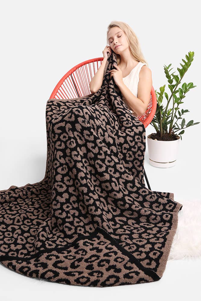 Luxury Soft Leopard Print Throw Blanket