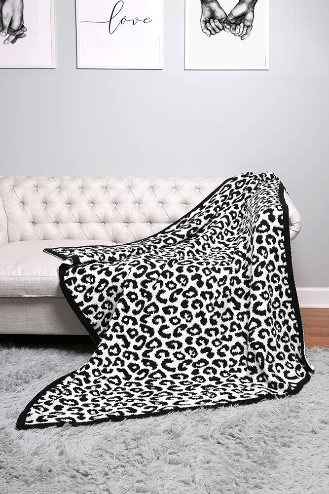 Luxury Soft Leopard Print Throw Blanket