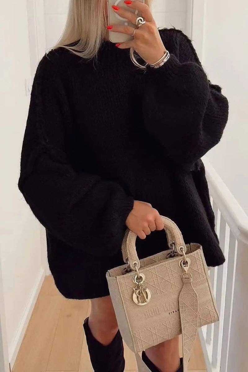 Cozy Turtleneck Knit Sweater
