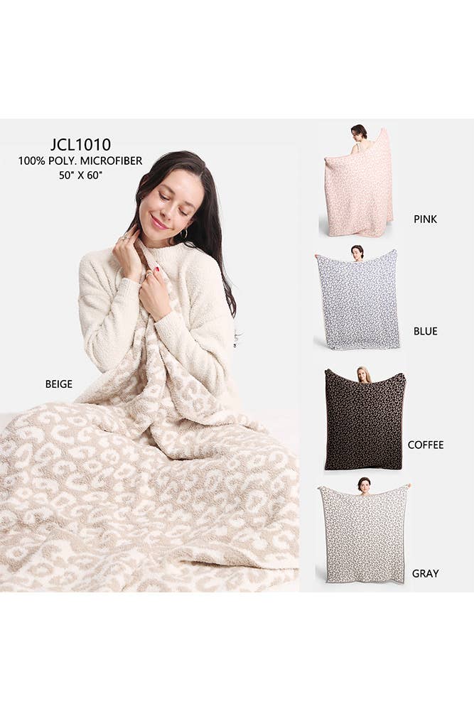 Luxury Soft Leopard Print Throw Blanket