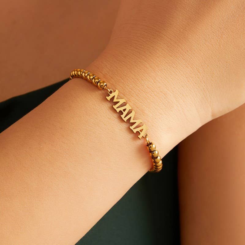 18K STAINLESS STEEL TARNISH FREE MAMA BRACELET | 40B5244