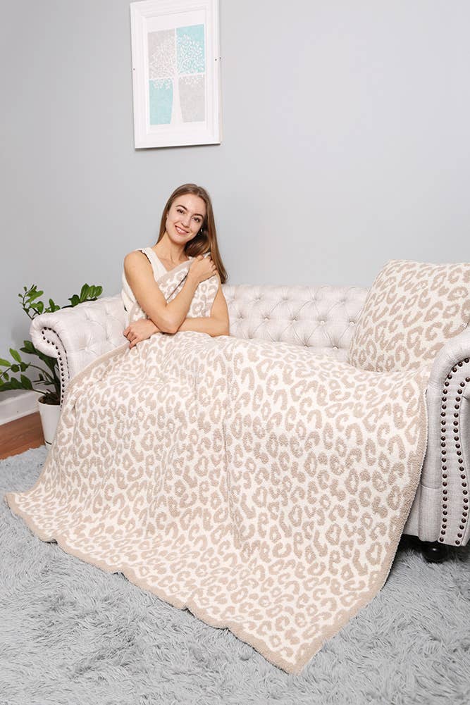Luxury Soft Leopard Print Throw Blanket