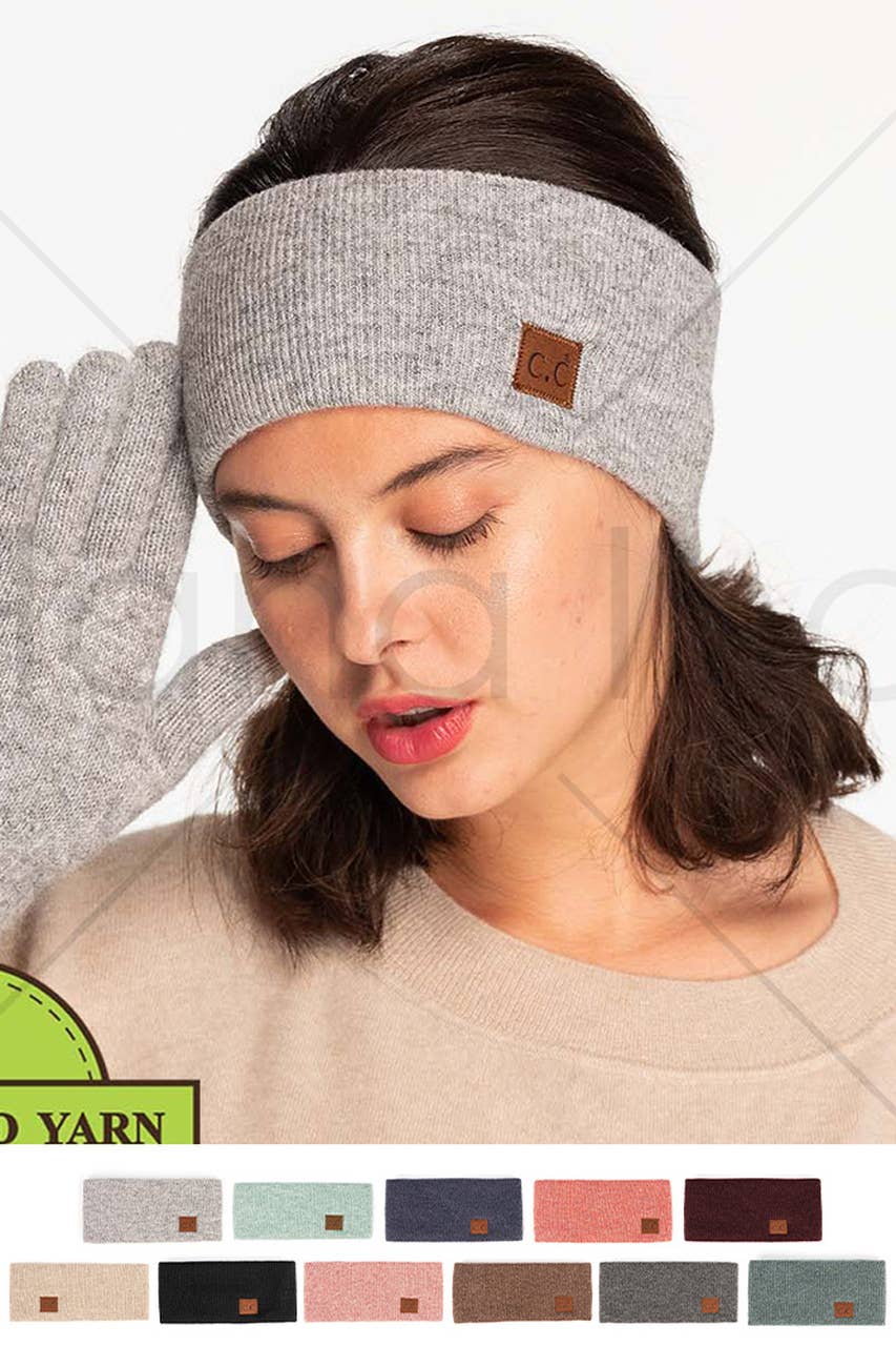C.C Heather Knit Plain Head Wrap