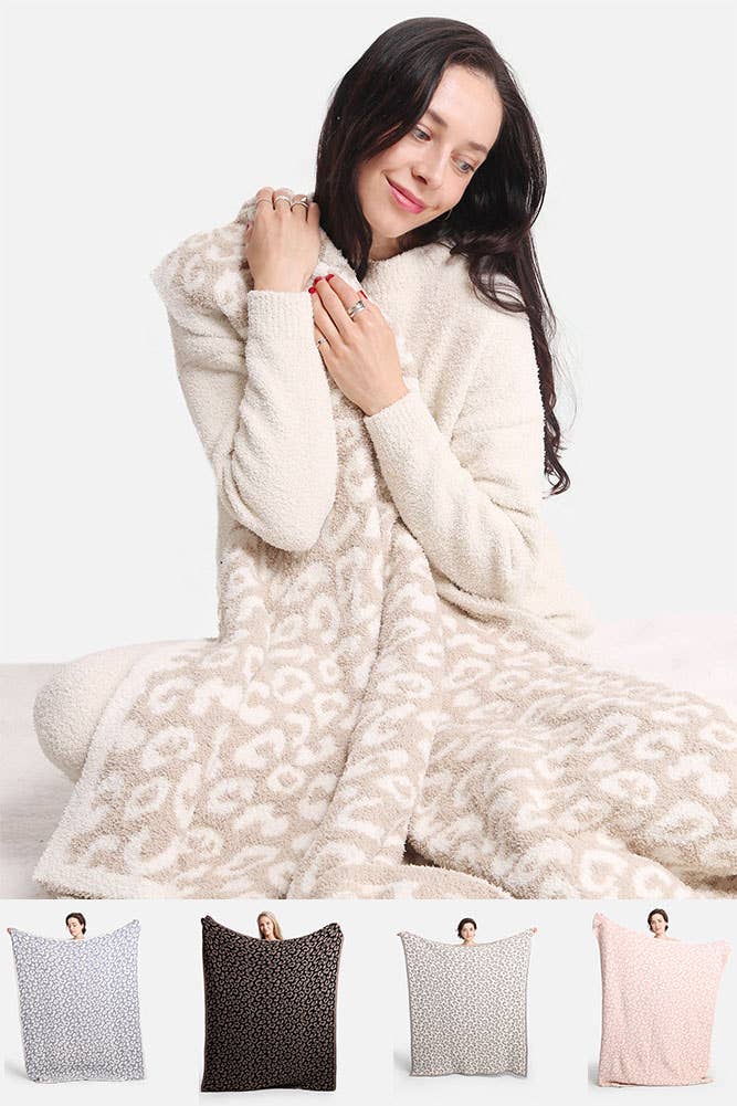Luxury Soft Leopard Print Throw Blanket