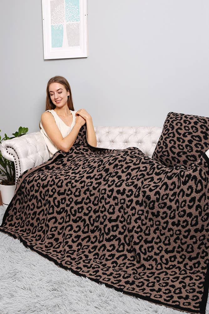 Luxury Soft Leopard Print Throw Blanket