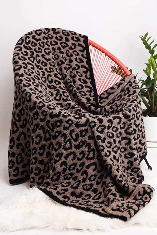 Luxury Soft Leopard Print Throw Blanket