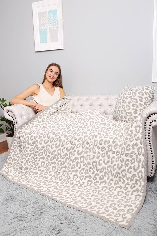 Luxury Soft Leopard Print Throw Blanket