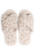 Leopard criss-cross slippers