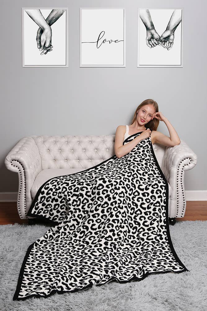 Luxury Soft Leopard Print Throw Blanket