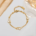 18K STAINLESS STEEL TARNISH FREE CLOVER BRACELET | 40B5173